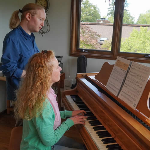 teaching piano. ashland oregon private piano lessons with aj mccalla